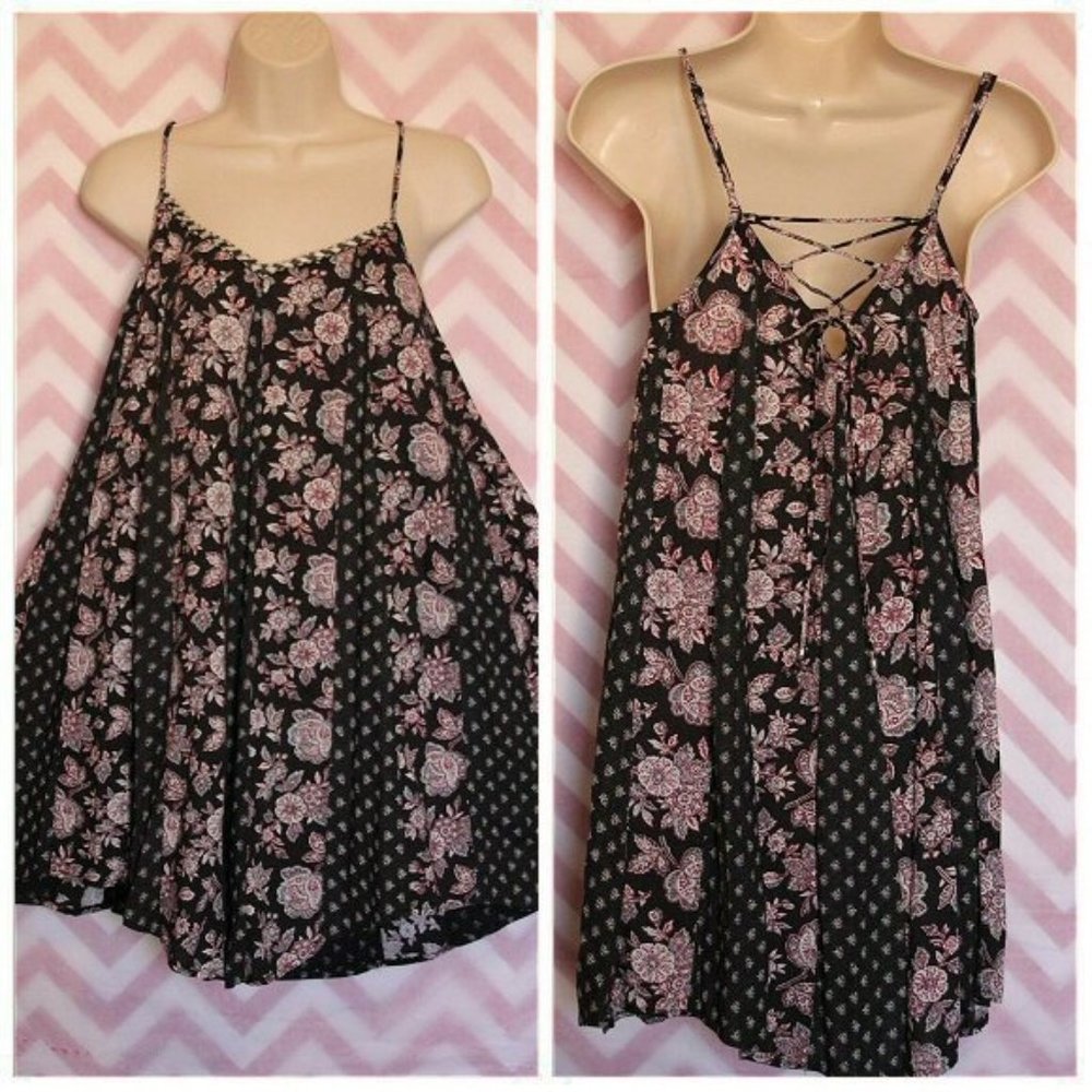 American Eagle Floral Boho Trapeze Tunic Size XS
